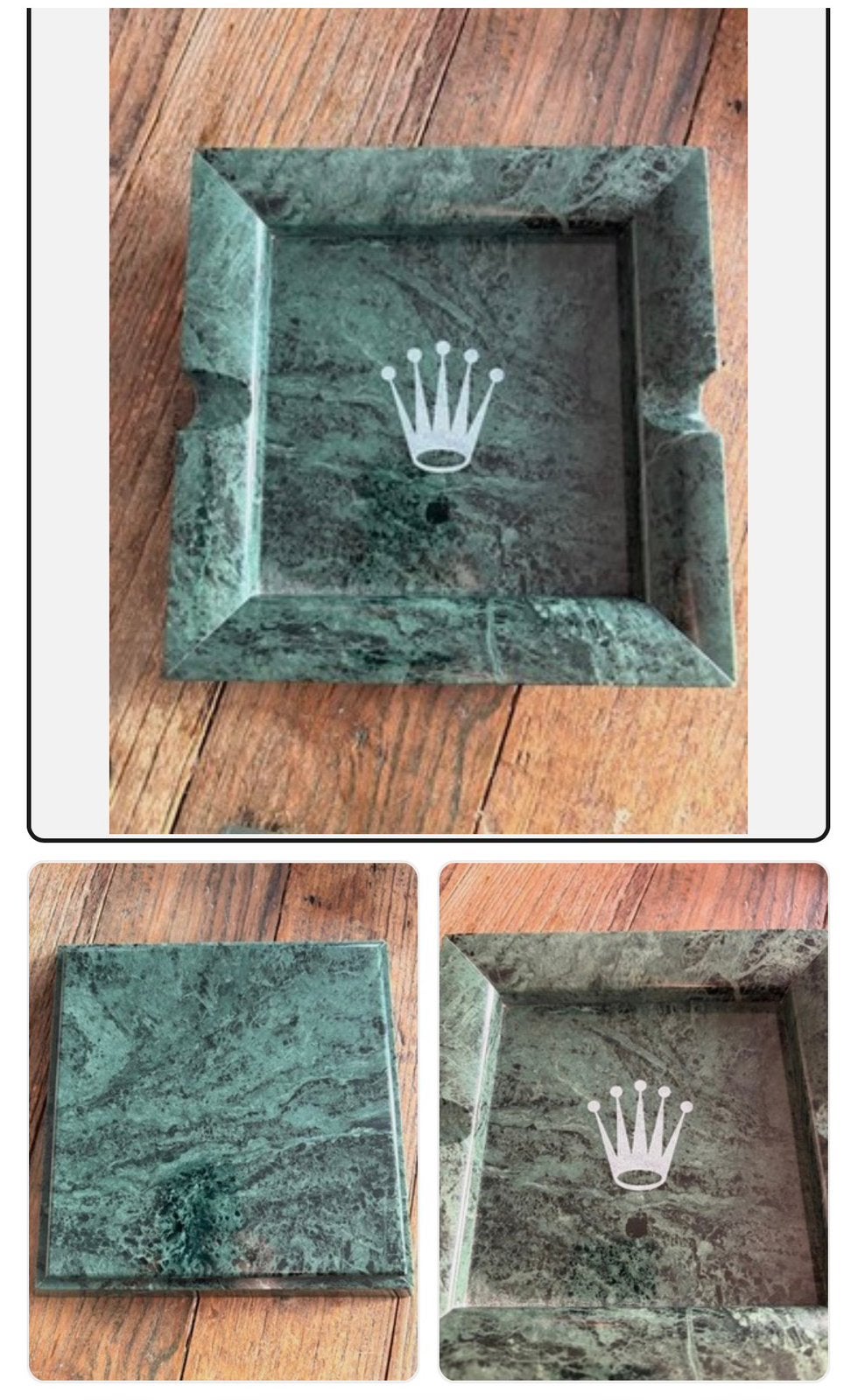 Rolex Green Marble Vintage Ashtray Asbak Logo Authentic, Ophalen of Verzenden