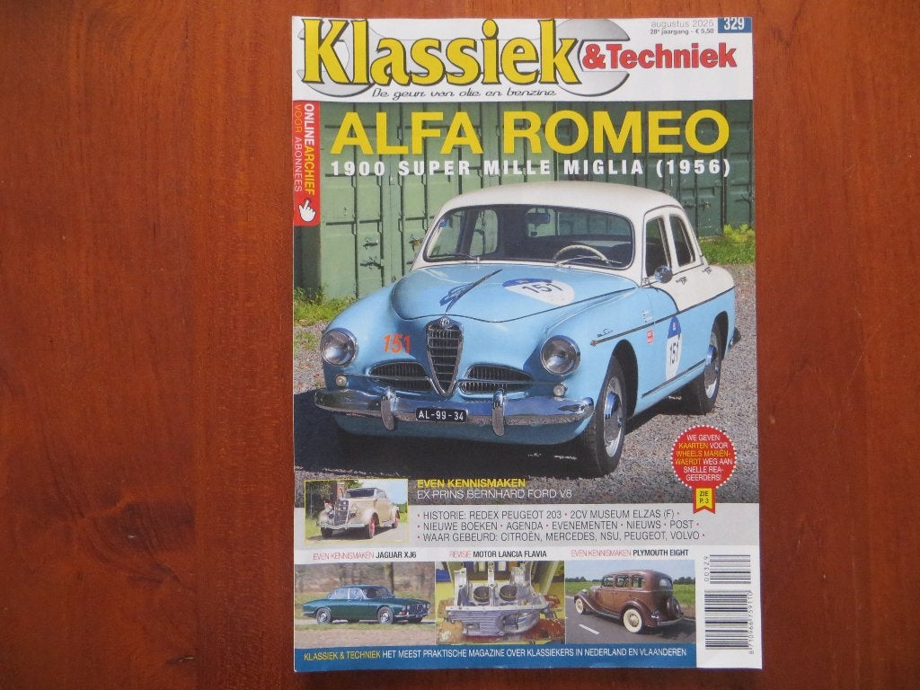 Klassiek & Techniek 329 Alfa Romeo 1900 Super Mille Miglia, Ophalen of Verzenden, Nieuw, Alfa Romeo