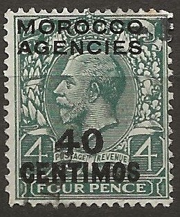 Marokko, Britse post, Postzegels en Munten, Ophalen of Verzenden, Marokko, Gestempeld