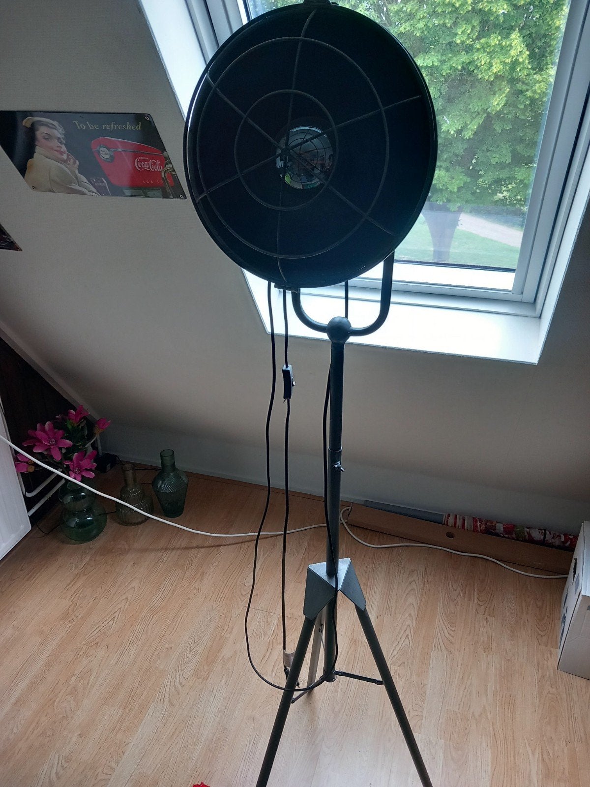 Industriële vloerlamp, Ophalen, Zo goed als nieuw, Metaal, 150 tot 200 cm