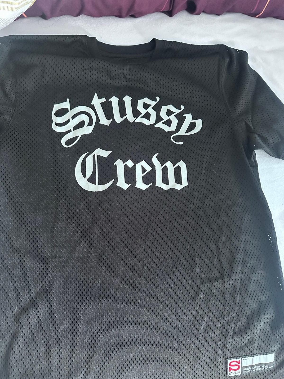 Stussy Crew T-shirt - Maat M, Agga, Maat 48/50 (M), Zwart, Ridjesaman@gmail.com