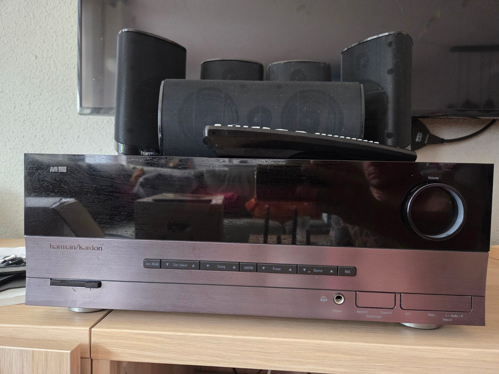 Harman Kardon AVR 151S Home Theater Systeem met HKTS 5, Gebruikt, 70 watt of meer, 5.1-systeem, Overige spelers
