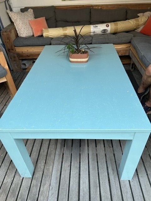 A39-opknapper salontafel 140x85x54cm, Huis en Inrichting, Ophalen, Gebruikt, 100 tot 150 cm, 50 tot 100 cm