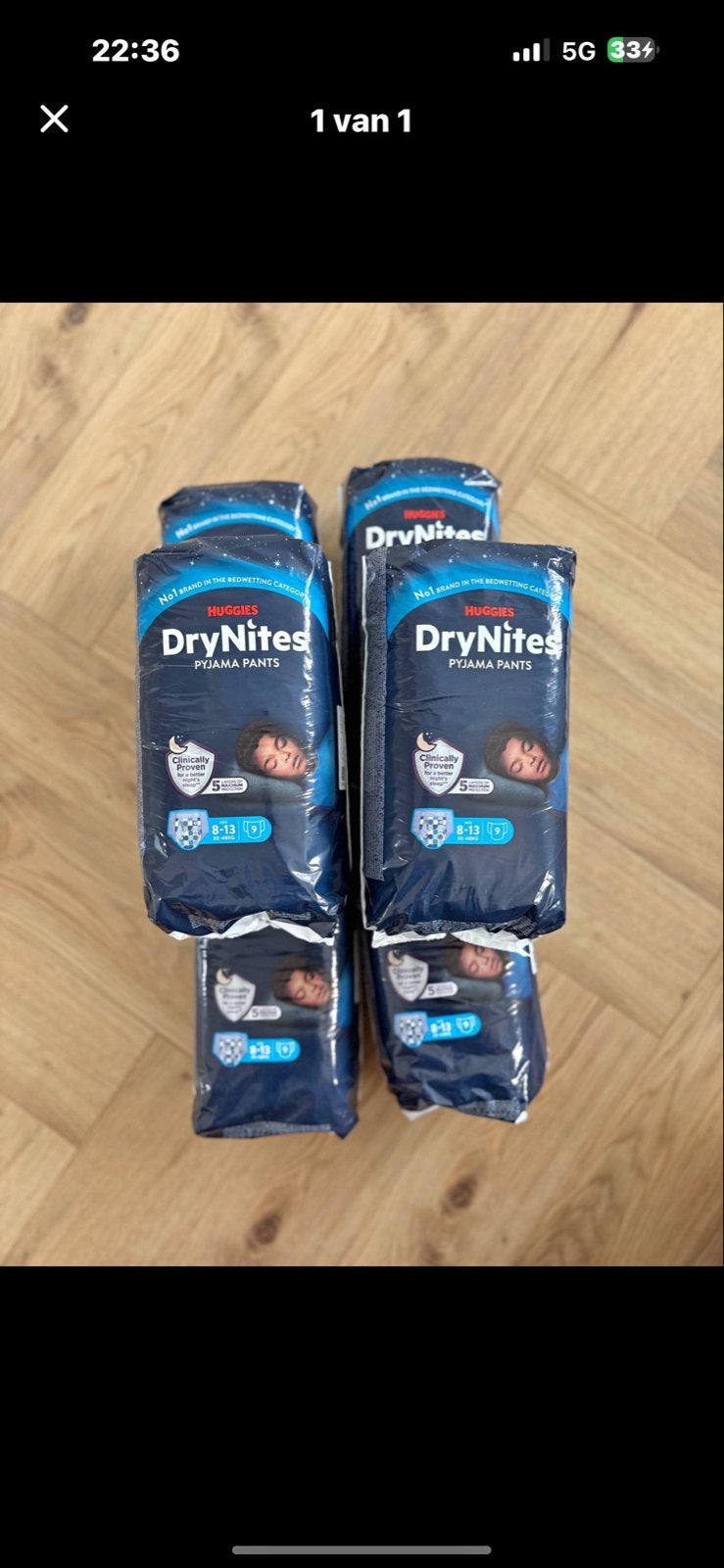 Huggies DryNites Pyjama Pants - Maat 8-13 jaar (20 stuks), Ophalen, Nieuw