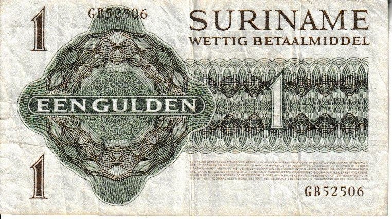 SURINAME - 1960 - 1 GULDEN, Ophalen of Verzenden, Zuid-Amerika, Los biljet