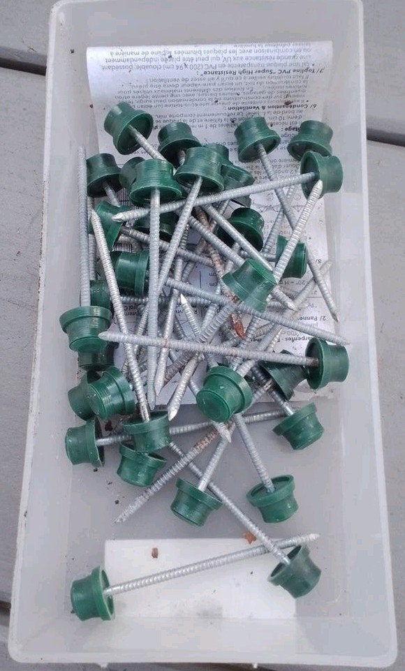 AQUAPLAN TOPLINE NAGELS - SPIJKERS voor golfplaten TEAB, Ophalen of Verzenden, Gebruikt, 50 tot 100 mm, Spijkers