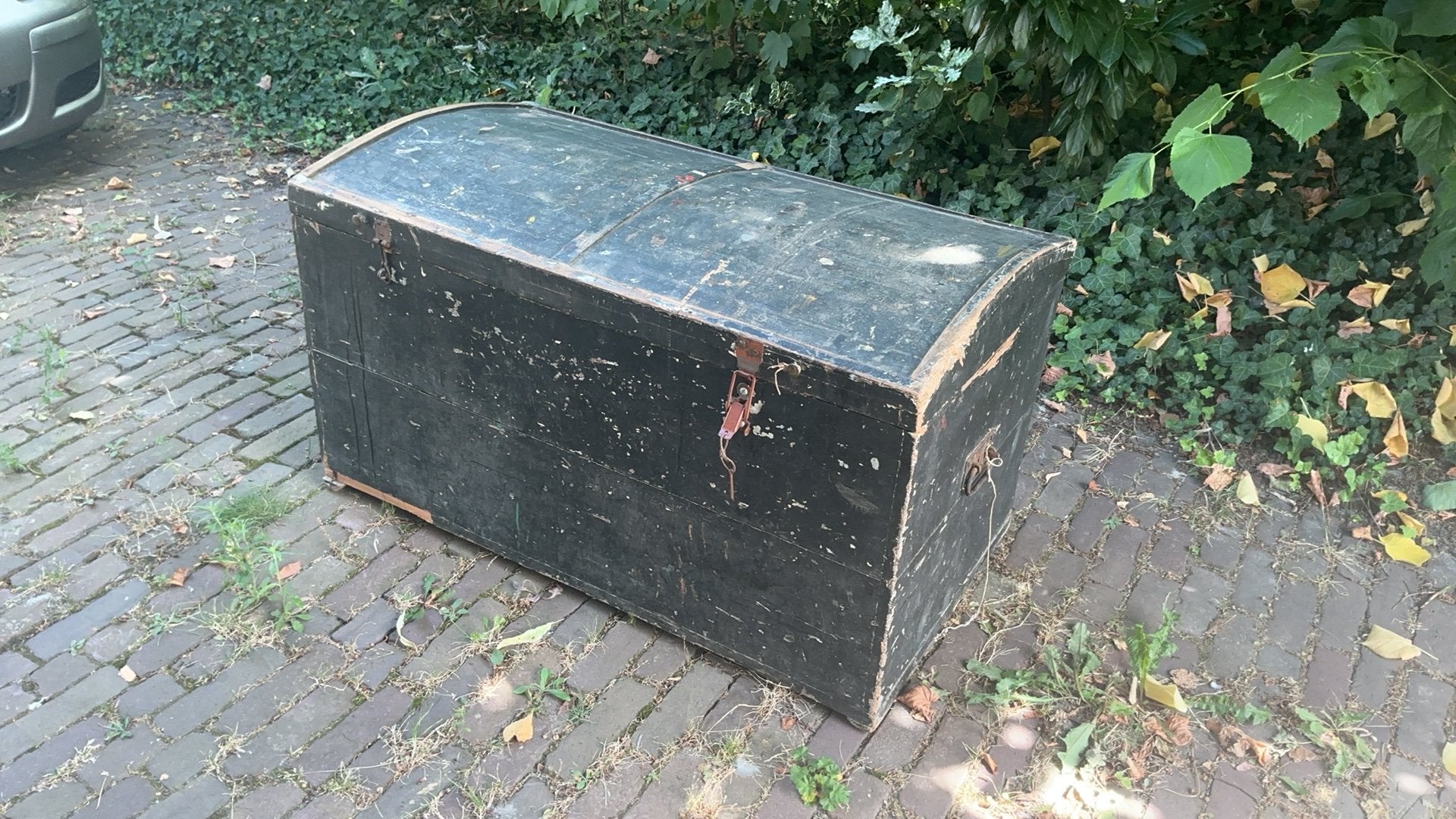 Grote oude stevige reiskist transportkist, Ophalen, Zo goed als nieuw, 100 tot 150 cm, 50 tot 75 cm