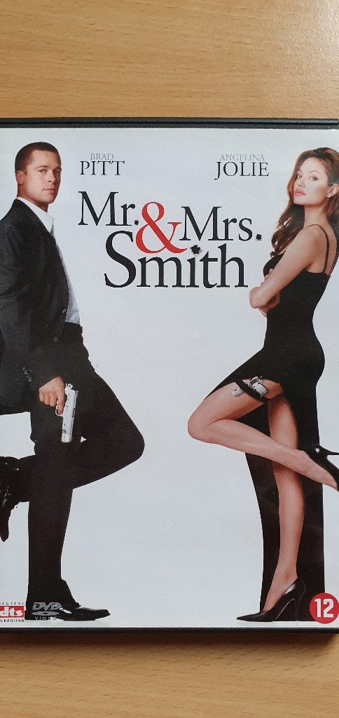 Mr. & Mrs. Smith DVD -  Brad Pitt & Angelina Jolie, Nederlands, Ophalen of Verzenden, Vanaf 12 jaar, Inclusief doosje