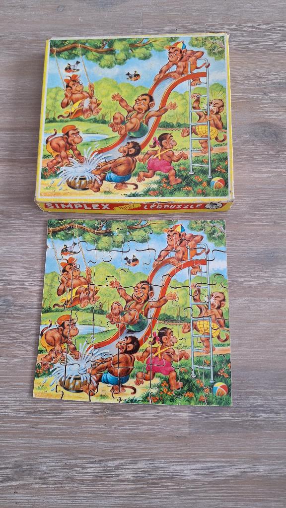 Simplex vintage houten apenpuzzel, Ophalen of Verzenden