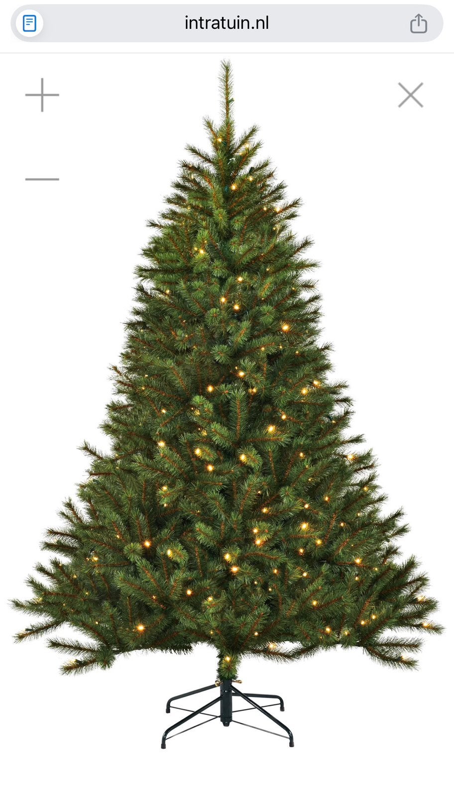 Kerstboom zgan | ingebouwde lampjes | 155cm, Diversen, Kerst, Ophalen, Zo goed als nieuw