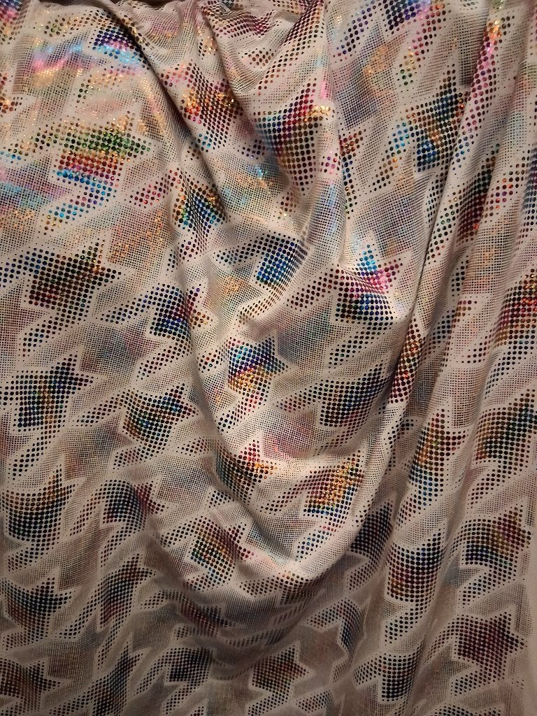 Fonkelende lycra met sterren 4-way stretch, Overige materialen, Overige kleuren, 120 cm of meer, Nieuw