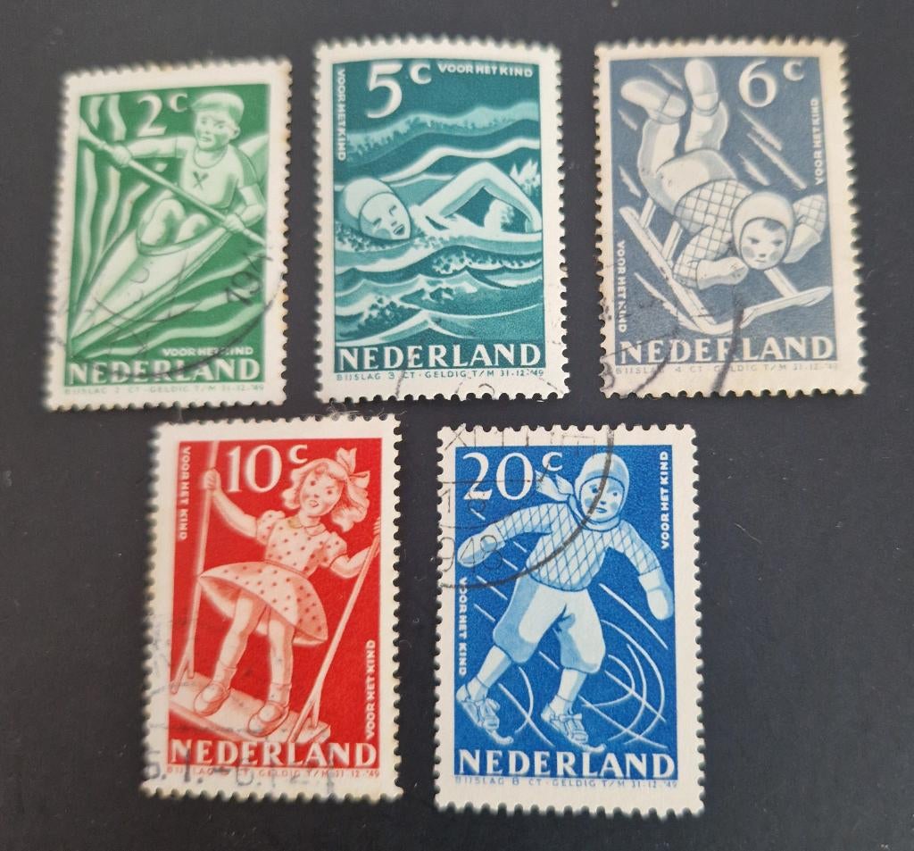 Nederland 1948 -nvph 511-515 - Kinderzegels  - ab1, Postzegels en Munten, Postzegels | Nederland, Verzenden, Na 1940, Gestempeld