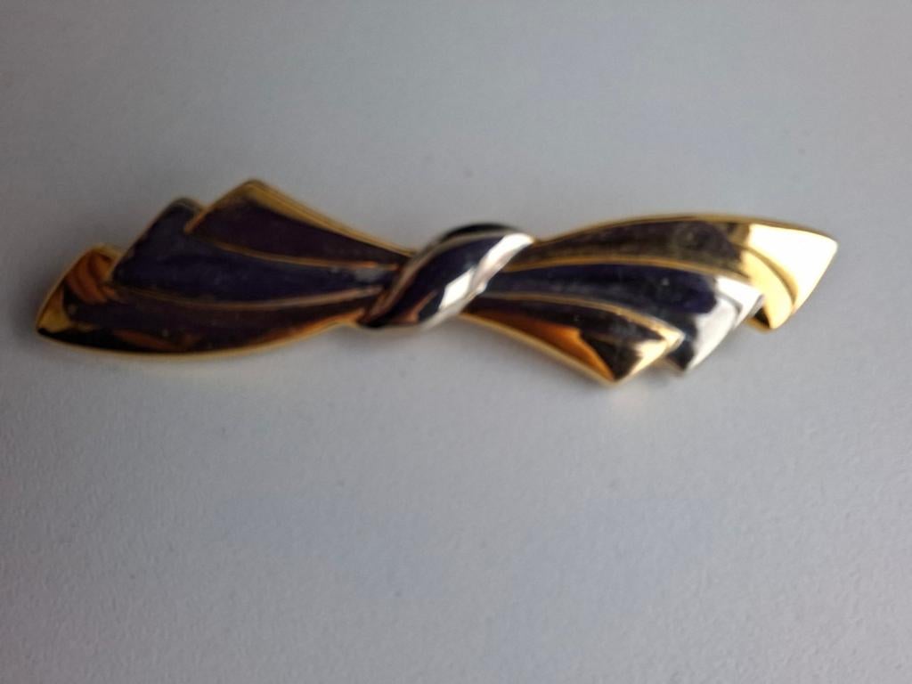 Goudkleurige Broche - Vintage Stijl, Overige materialen, Gebruikt, Ophalen of Verzenden, Goud