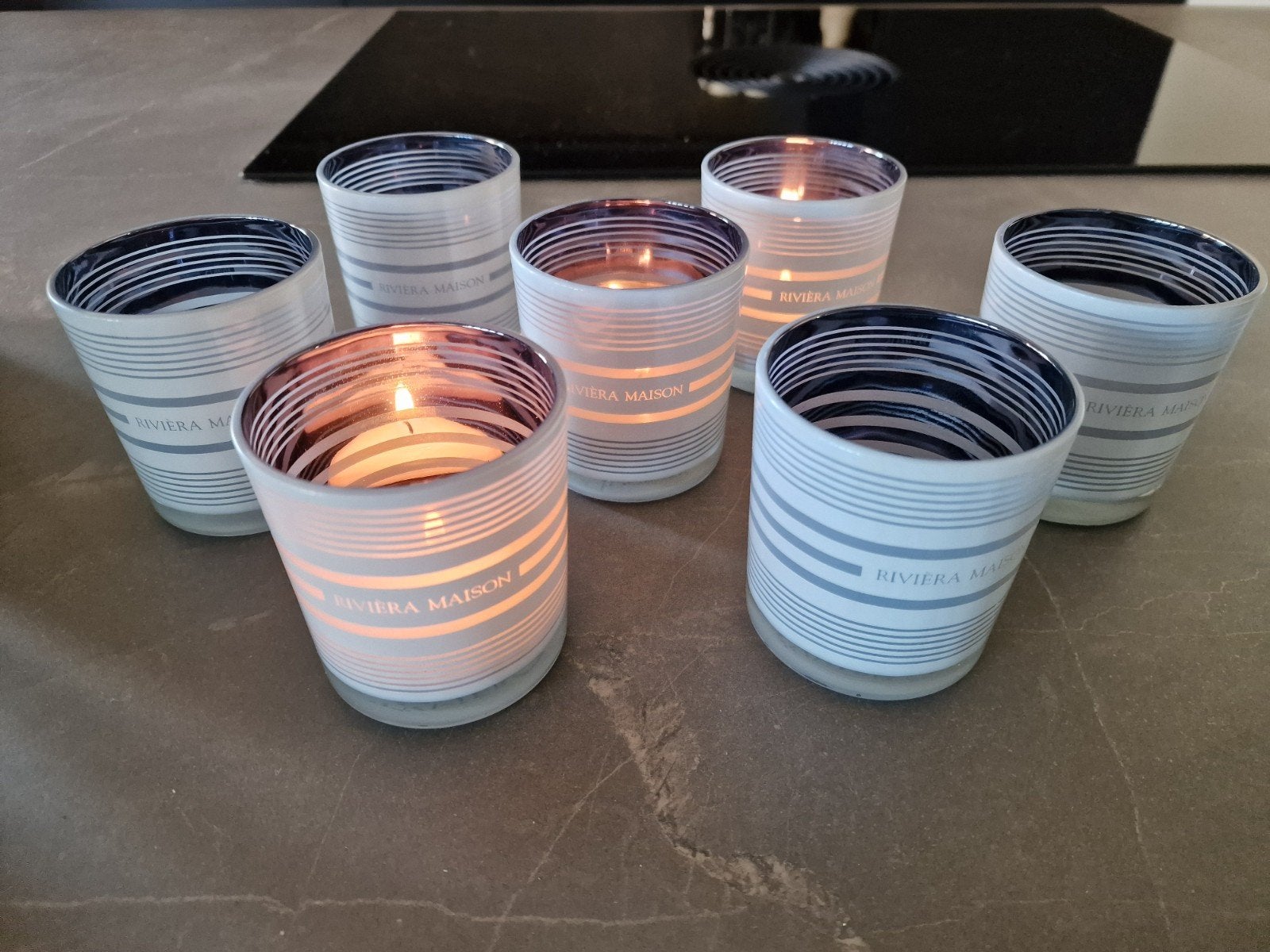 riviera maison windlicht stripe votive's hurricane, Ophalen of Verzenden, Nieuw