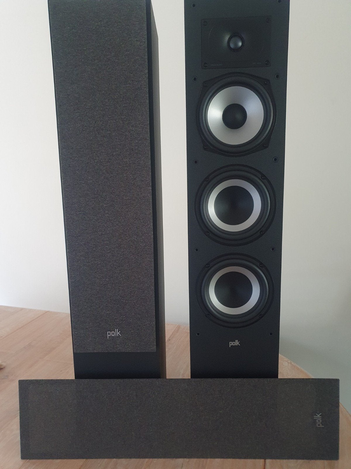 Polk Audio Monitor XT60 zuilspeakers, 3-weg systeem, zwart, Zo goed als nieuw, 120 watt of meer, Front, Rear of Stereo speakers