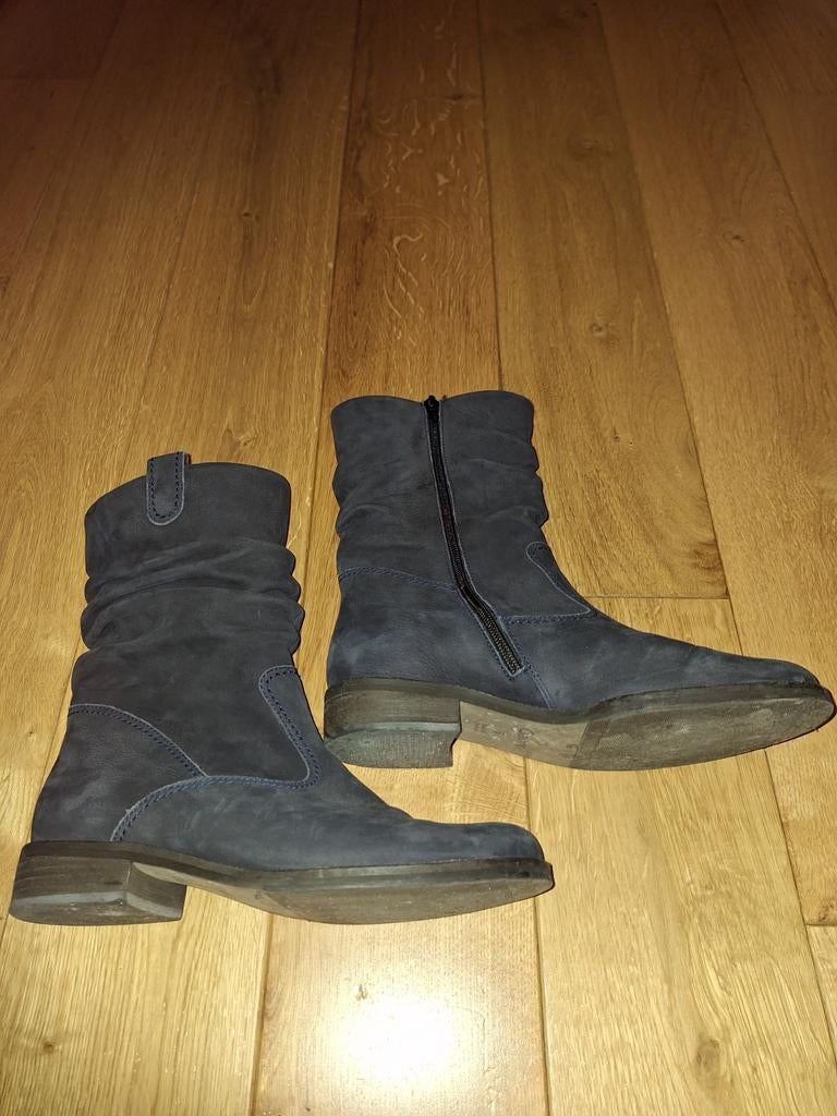 Gabor laars blauw suède 38, Kleding | Dames, Schoenen, Ophalen of Verzenden, Zo goed als nieuw, Blauw, Hoge laarzen
