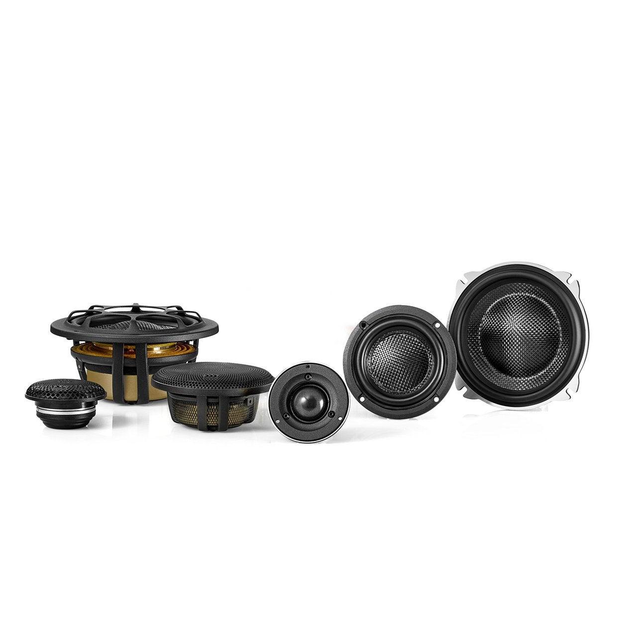 Morel Elate Carbon Pro 63A Compo speakers set high end, Ophalen, Zo goed als nieuw