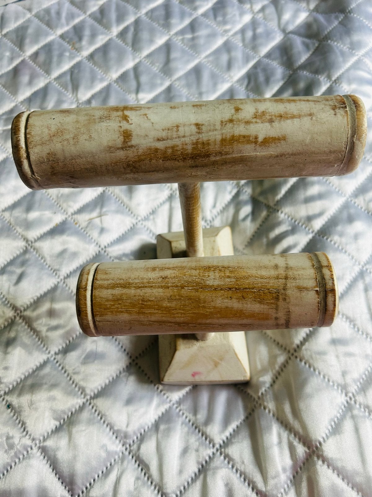 Houten sieradenstandaard voor armbanden en horloges, Ophalen of Verzenden, Gebruikt, Overige kleuren, Hout