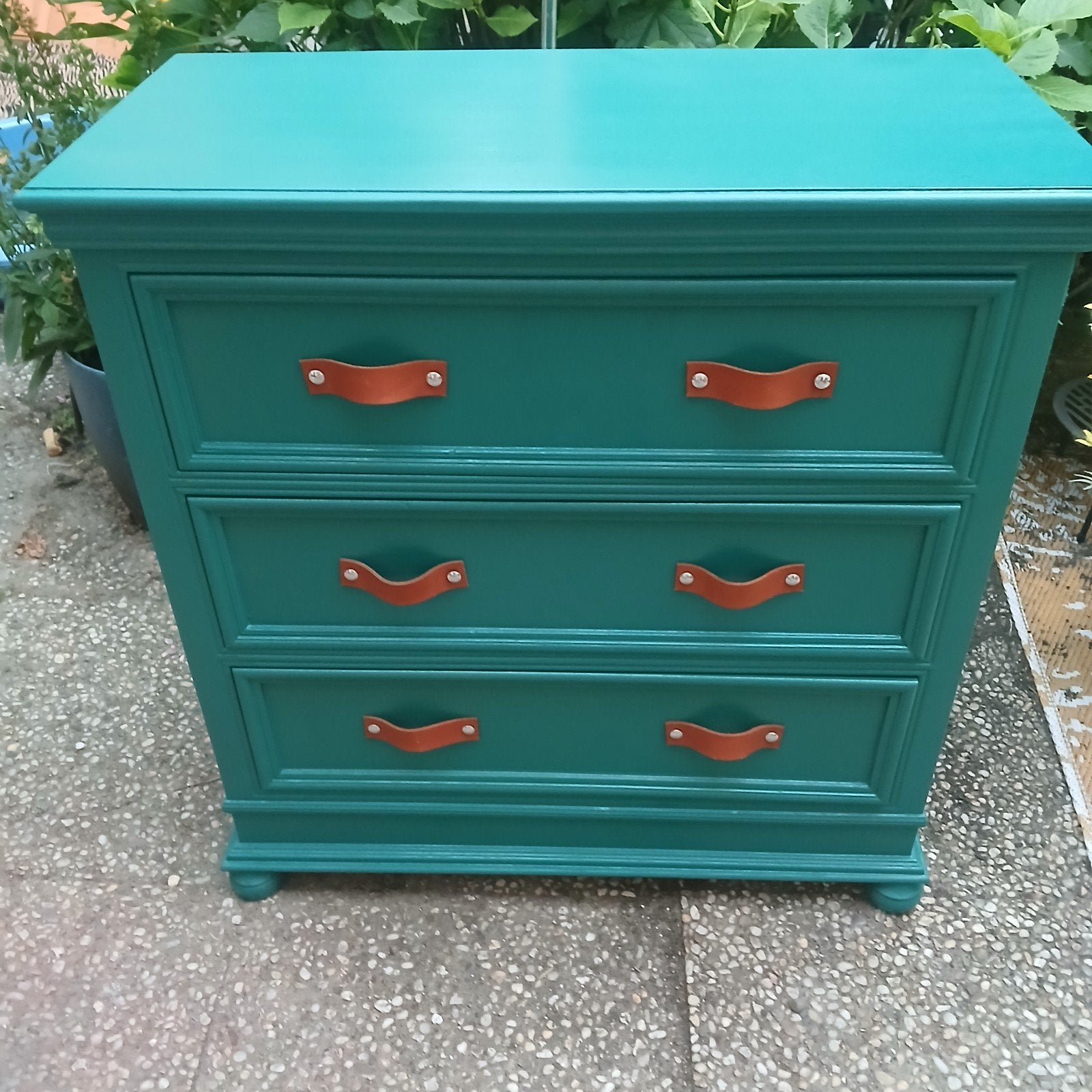 zeegroen turquoise ladekast, 3 of 4 laden, Ophalen, Gebruikt, Overige houtsoorten