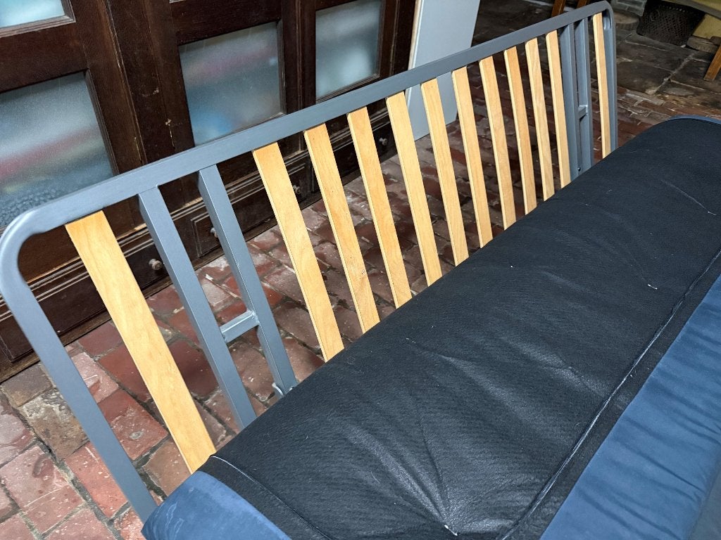 slaapbank, Ophalen, Gebruikt, Tweepersoons, Blauw