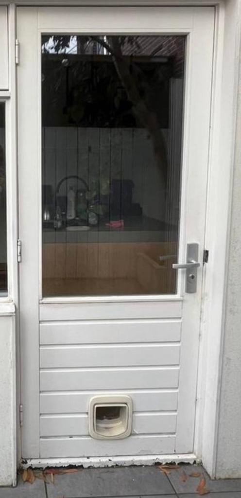 Buitendeur hout, Doe-het-zelf en Verbouw, Deuren en Horren, Ophalen, Gebruikt, 80 tot 100 cm, Buitendeur