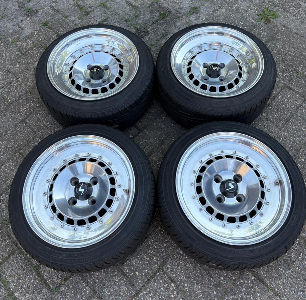 14” Schmidt TH Line breedset 4x100, Ophalen, 14 inch, Gebruikt, Band(en)