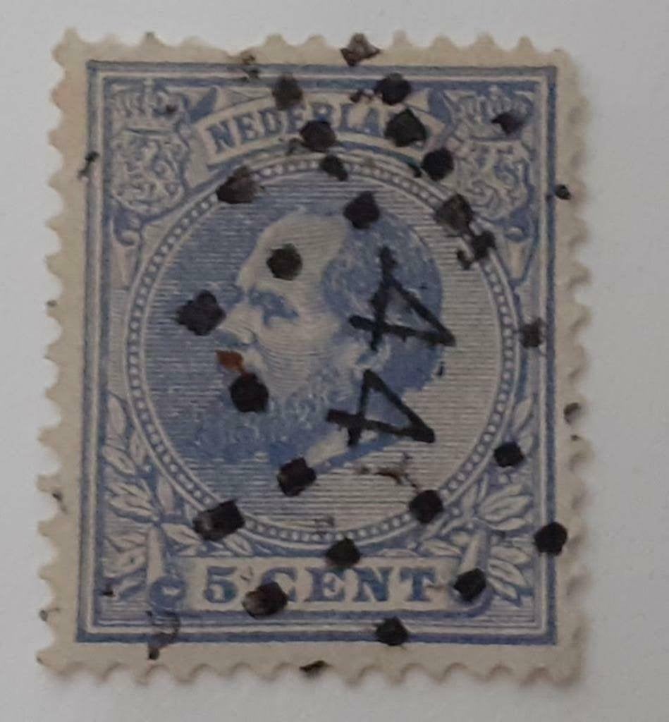 NVPH 19 - Puntstempel 44 ('s-Gravenhage), Postzegels en Munten, Postzegels | Nederland, Ophalen of Verzenden, T/m 1940, Gestempeld