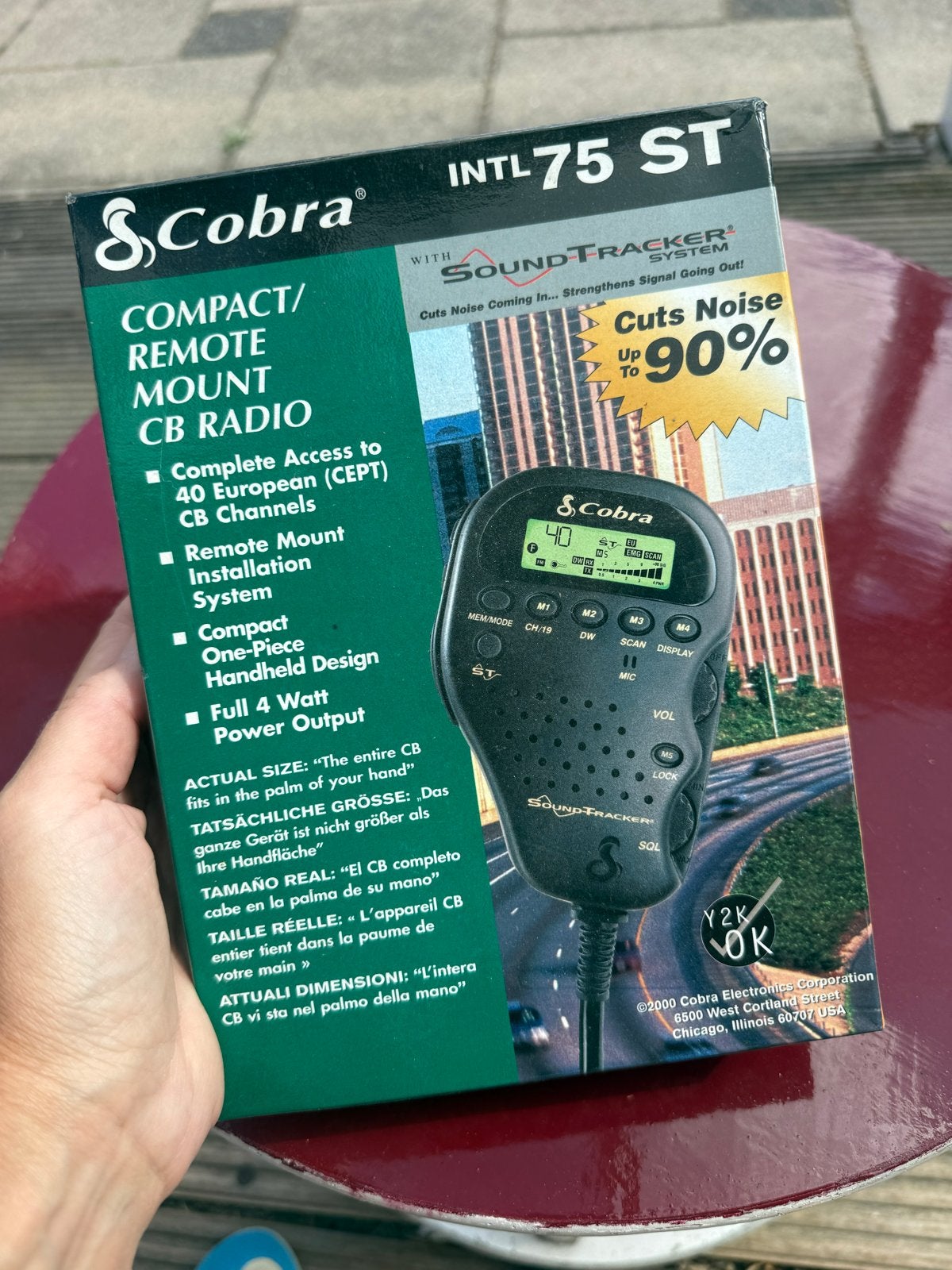 Cobra INTL 75 ST Compact CB Radio met SoundTracker, Ophalen, Nieuw, Zender en Ontvanger