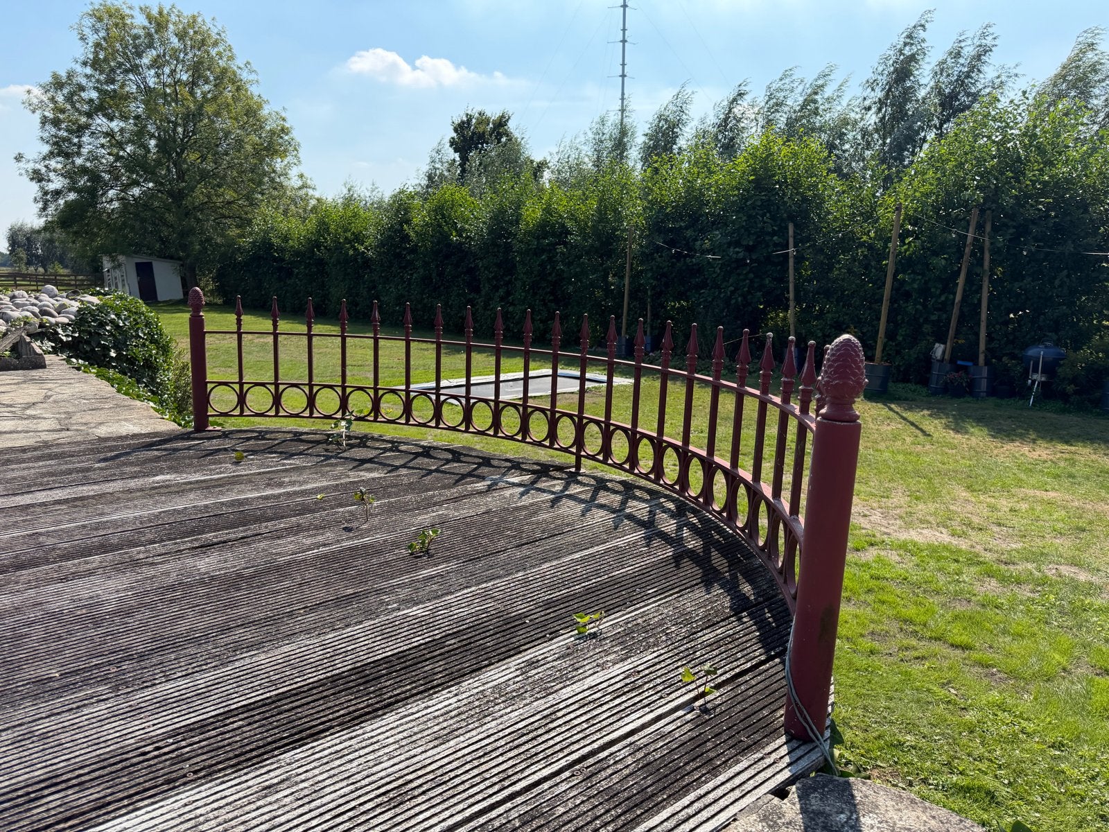 Mooi en stevig sierhek rond, Ophalen, Gebruikt, IJzer, Sierhekwerk
