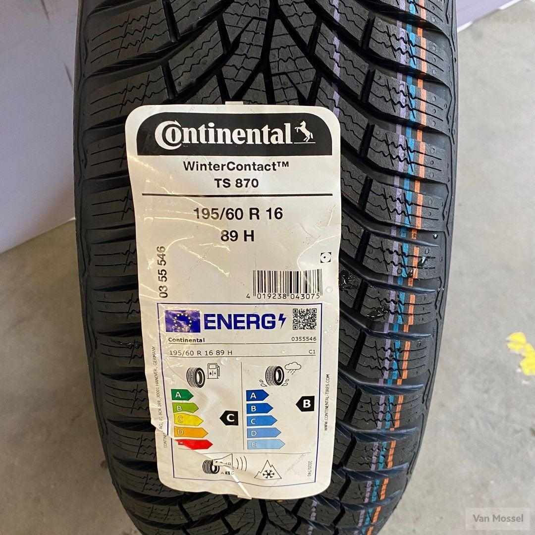 Continental WinterContact TS870 195/60/R16 89H, Auto-onderdelen, Banden en Velgen, Gebruikt, -, Band(en), 195 mm