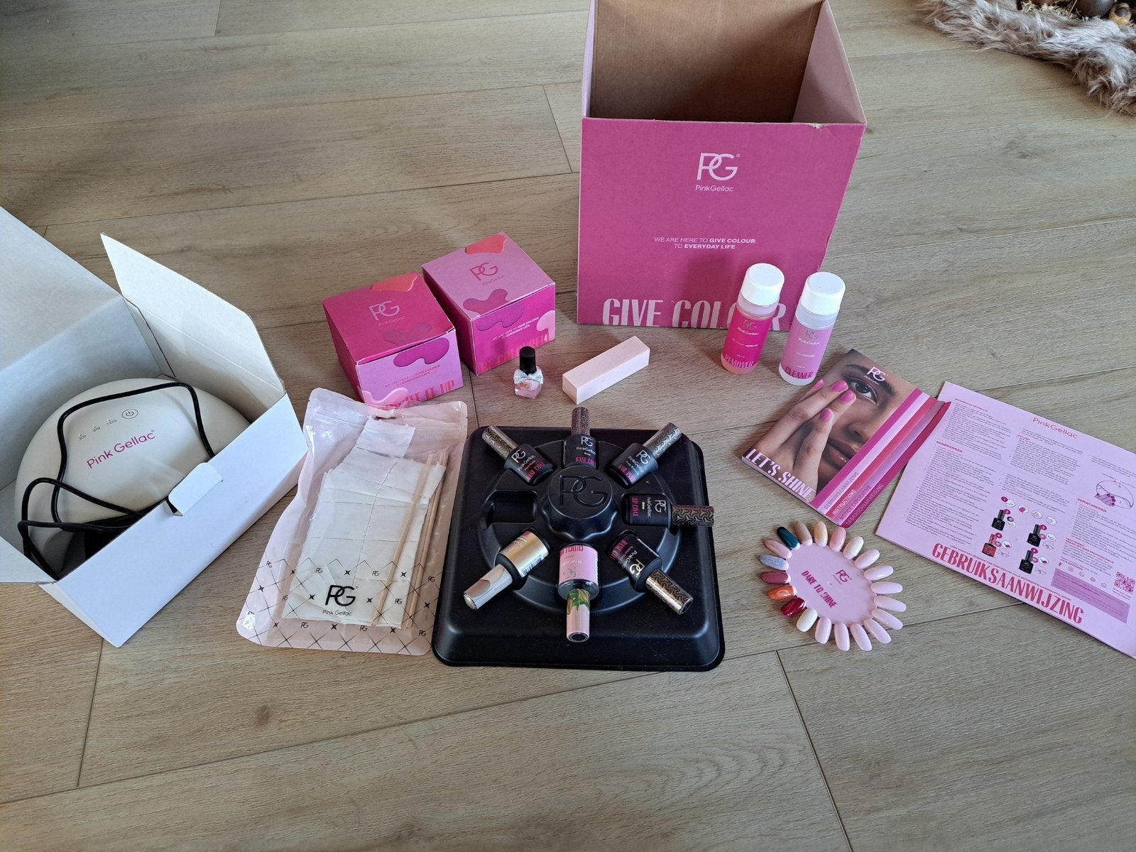 Pink Gellac Startpakket met 12 kleuren en accessoires, Ophalen of Verzenden, Zo goed als nieuw, Overige typen