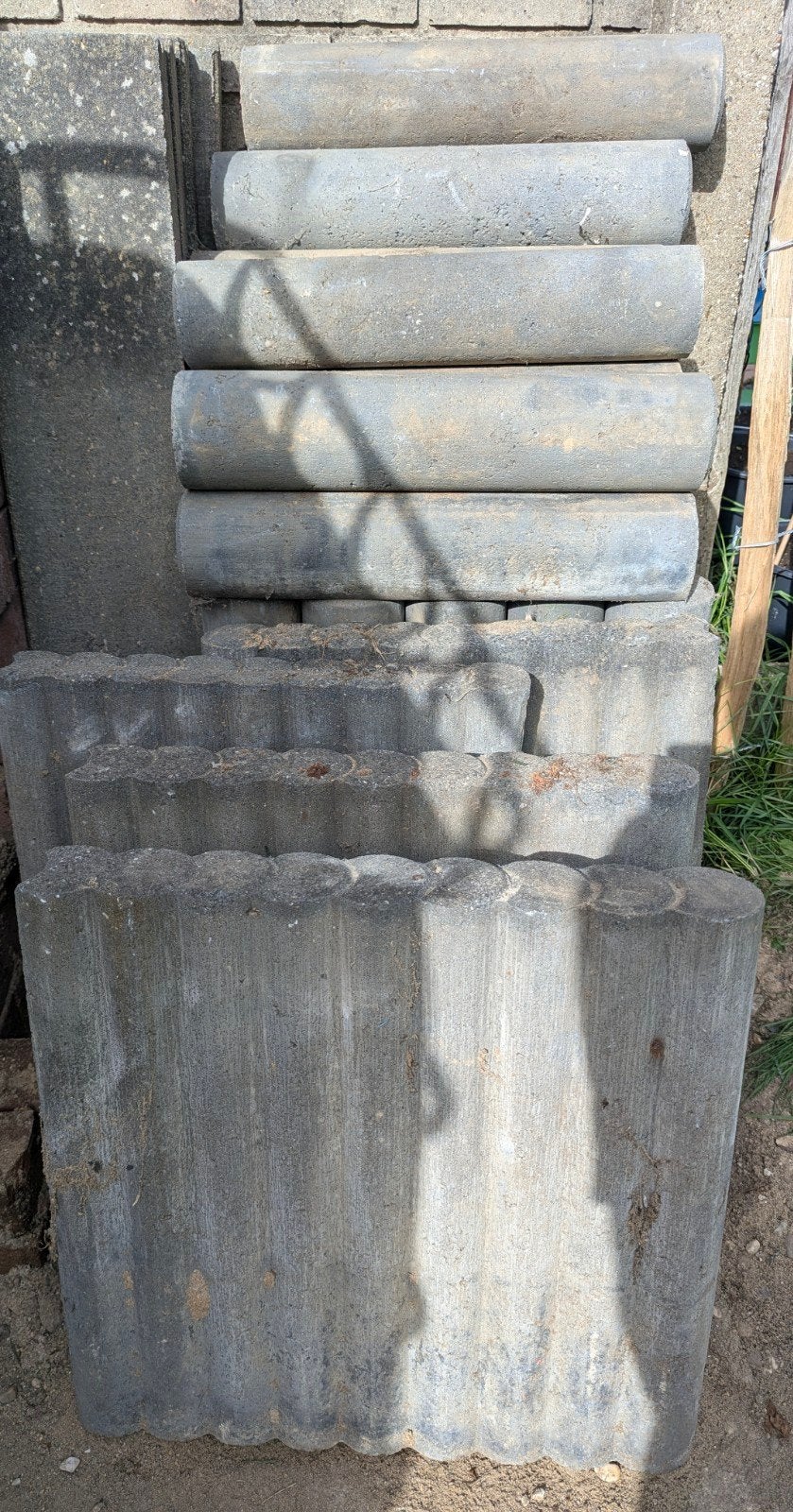 Betonnen borders en palissaden voor tuin en terras, Tuin en Terras, Ophalen, Gebruikt, 25 tot 50 cm, Minder dan 25 cm