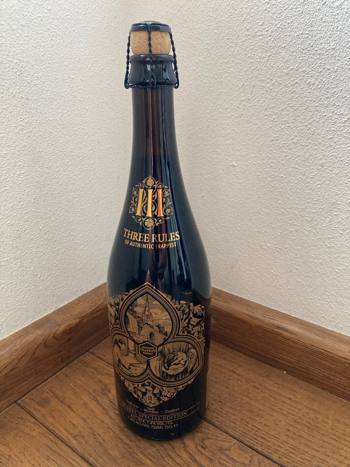 La Trappe Three Rules Dubbel Special Edition 750ml, Verzamelen, Biermerken, Ophalen of Verzenden, Nieuw, Flesje(s), La Trappe