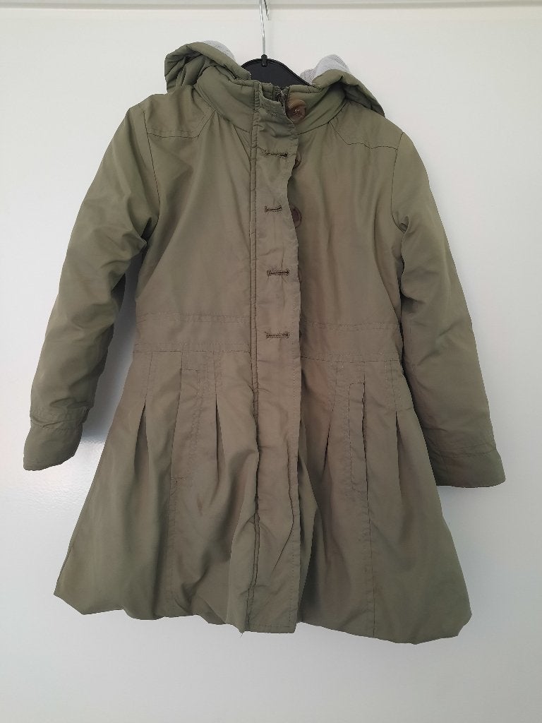 Emoi Khaki tussen jas uitlopend 110, Gebruikt, Meisje, Ophalen of Verzenden, Emoi