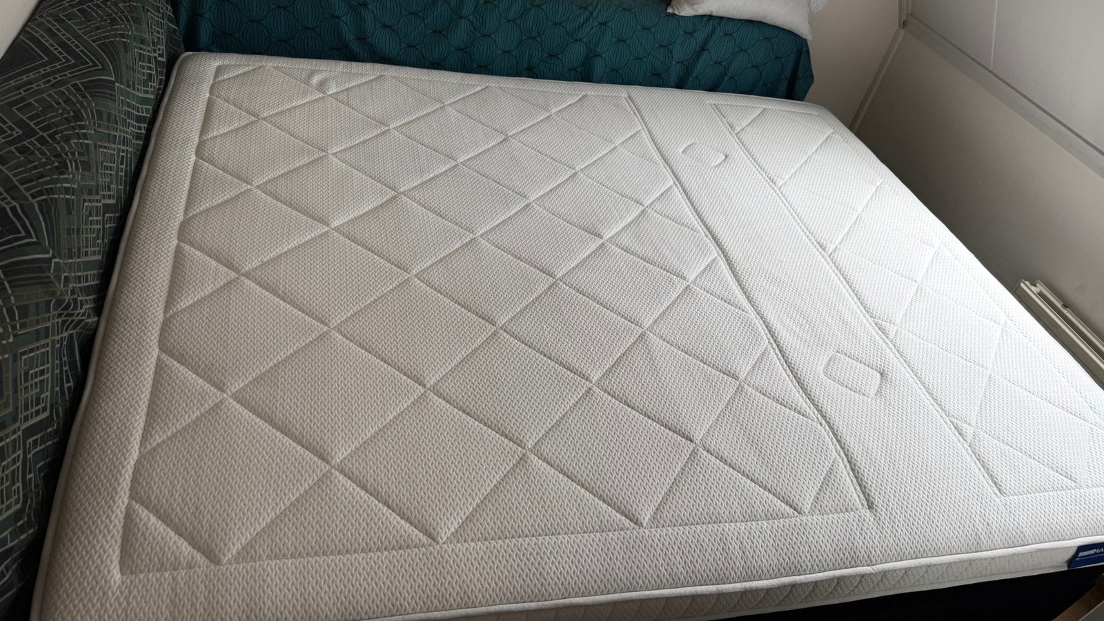 Zwarte boxspring met topper! 180x220, Huis en Inrichting, Ophalen, 210 cm, Tweepersoons, Zo goed als nieuw