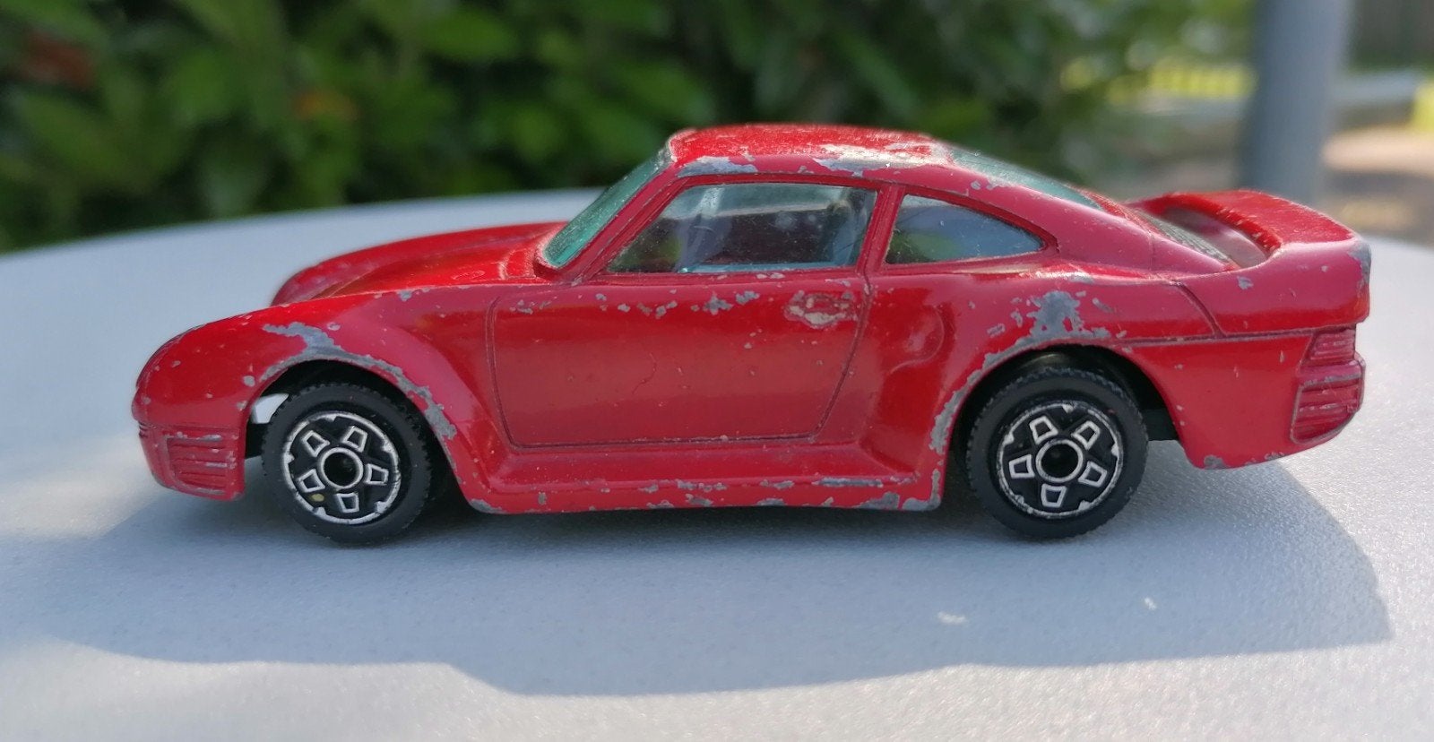 Vintage Burago Porsche 959 - Rood, Gebruikt, Ophalen of Verzenden, Gebruikt, Auto, Overige merken
