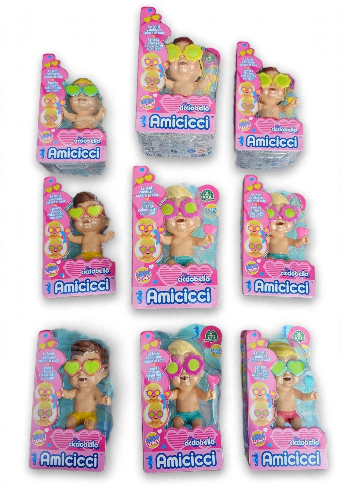 Cicciobello Amicicci Babypop met Zonnebril - Nieuw, Kinderen en Baby's, Ophalen of Verzenden, Nieuw, Babypop