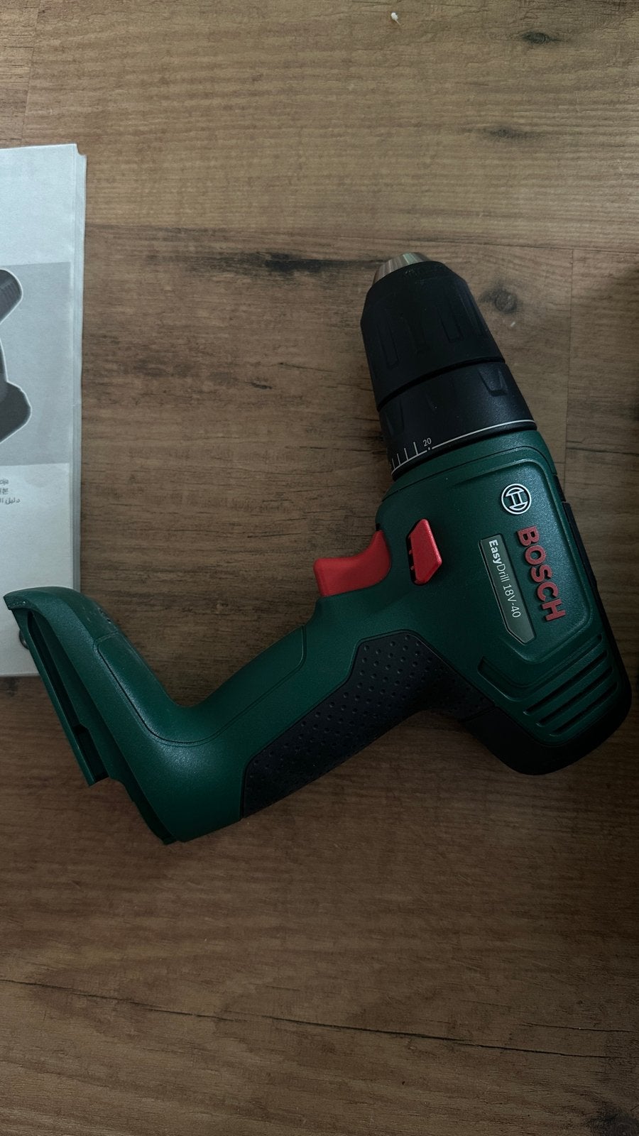Bosch EasyDrill 18V-40 cordless driller, Variabele snelheid, Ophalen of Verzenden, Minder dan 400 watt, Zo goed als nieuw