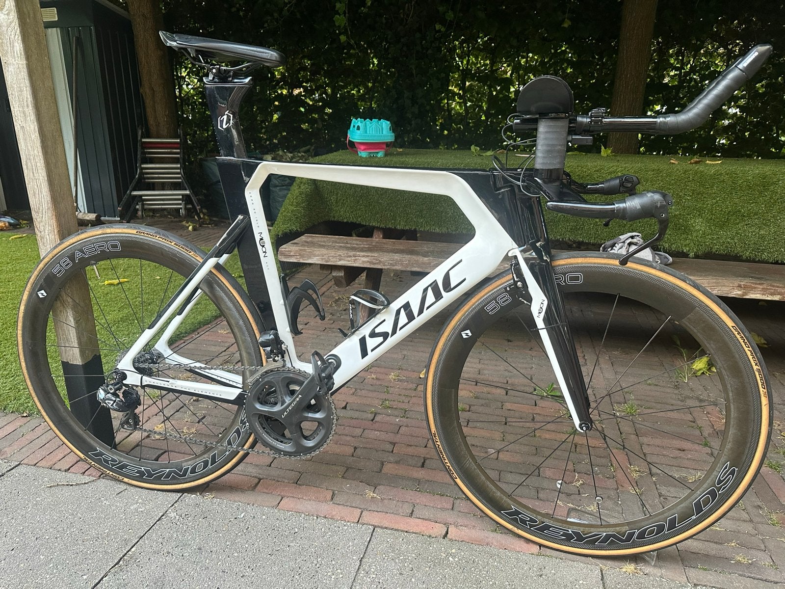 Isaac Muon triathlonfiets Ultegra Di2 Reynolds 58  2019, 28 inch, Carbon, Zo goed als nieuw, 57 tot 61 cm
