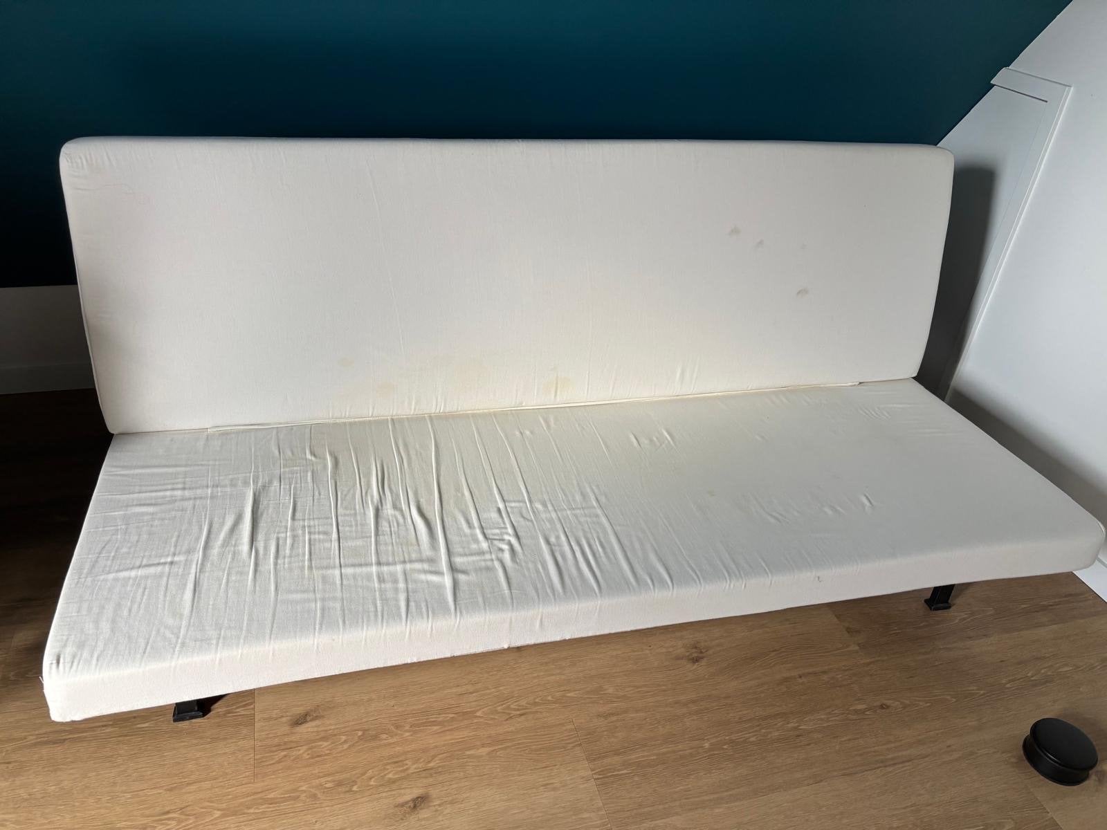 Ikea Beddinge slaapbank - 2-persoons, Huis en Inrichting, Slaapkamer | Slaapbanken, Ophalen, Gebruikt, Wit, Tweepersoons
