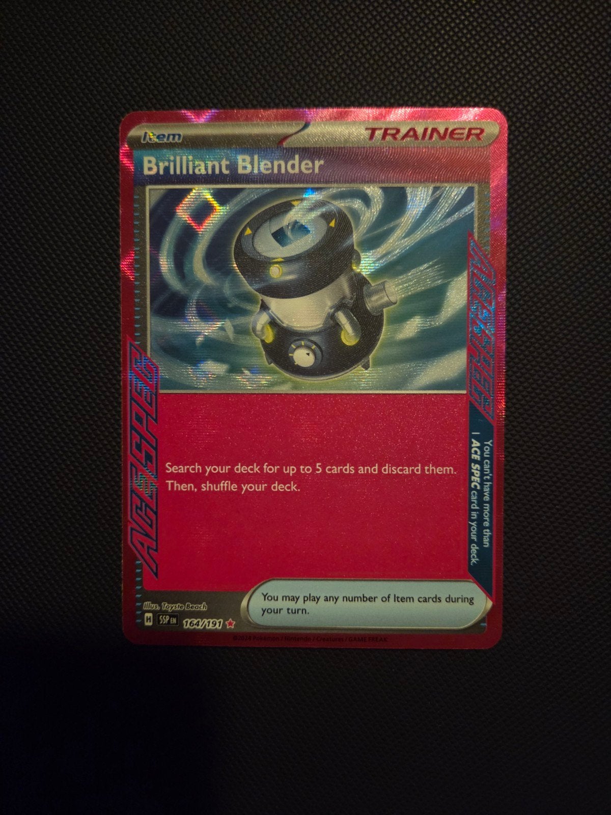 Brilliant Blender 164/191, Hobby en Vrije tijd, Verzamelkaartspellen | Pokémon, Ophalen of Verzenden, Zo goed als nieuw, Losse kaart