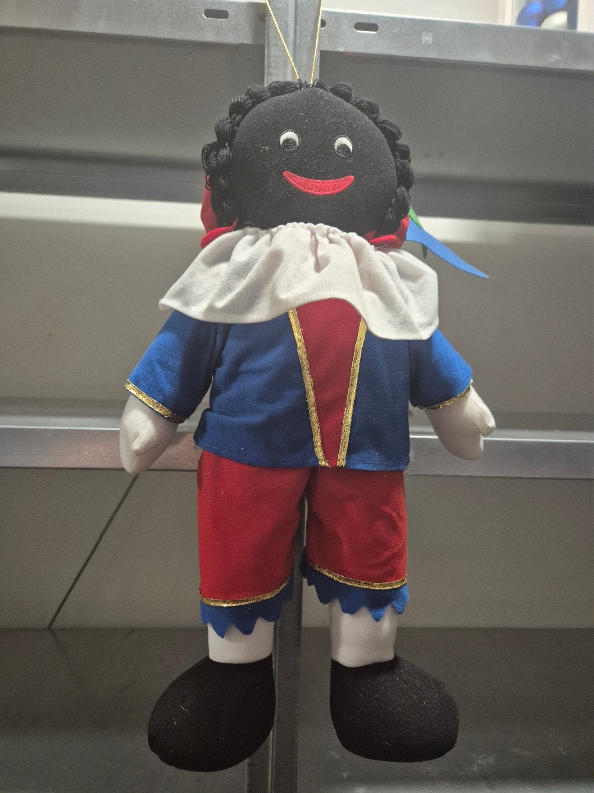 Grote Zwarte Piet Knuffel - 55 cm, Gebruikt, Overige karakters, Overige typen, Zwart