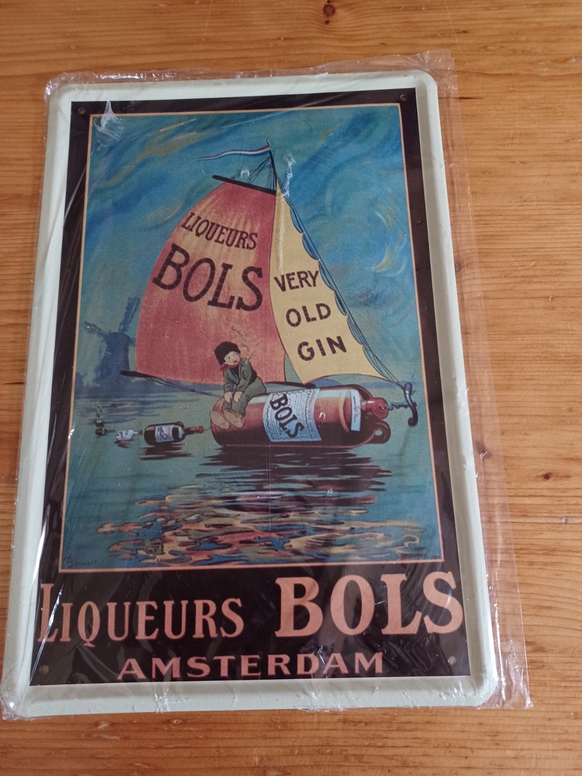 Vintage Bols Likeuren Reclamebord reclame bord schild plaat, Ophalen of Verzenden