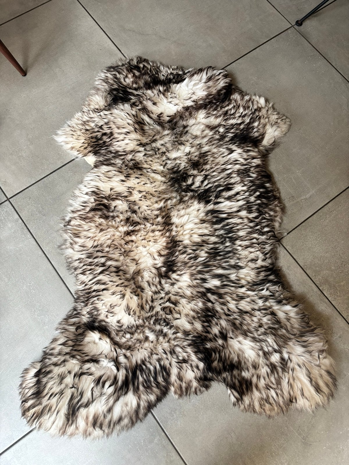 Donkerbruine Mouflon Schapenvacht 125x80 cm, Info@natuurvachten.nl, 100 tot 150 cm, Bruin, Zo goed als nieuw