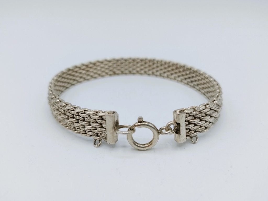 Vintage zilveren armband, 20 cm, Gebruikt, Info@zilverwebsite.nl, Verzenden, Zilverwebsite.nl