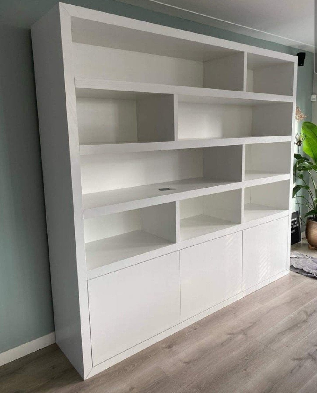 Witte kast met open vakken en deuren - 245x230x50cm, Ophalen