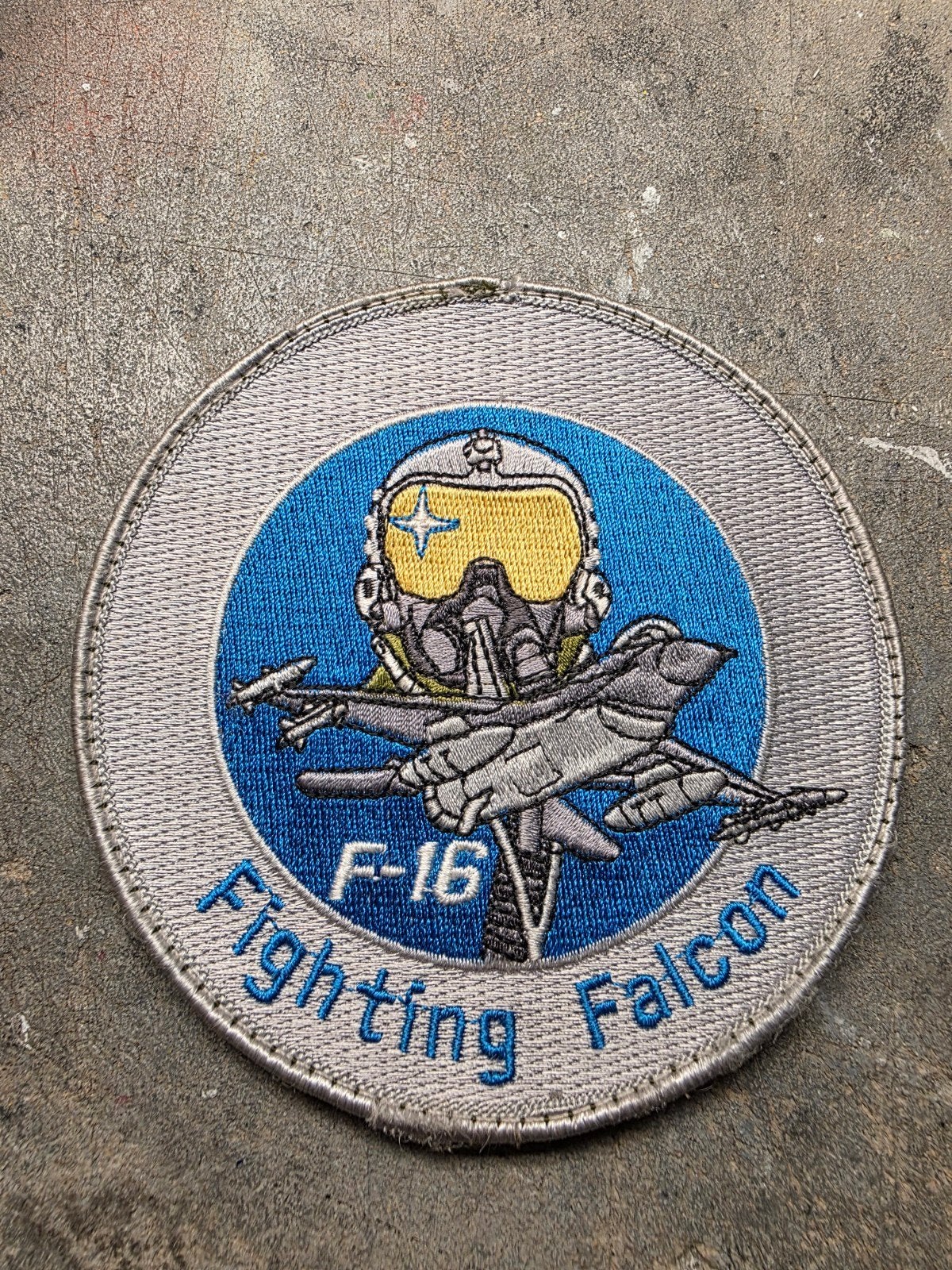 F-16 Fighting Falcon Patch met velcro, Ophalen, Gebruikt, Patch, Badge of Embleem