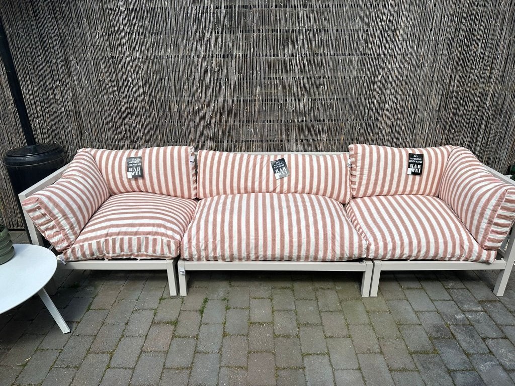 KARWEI Dune loungeset / palletbank set - beige + kussens, Ophalen, 4 zitplaatsen, Loungeset, Bank