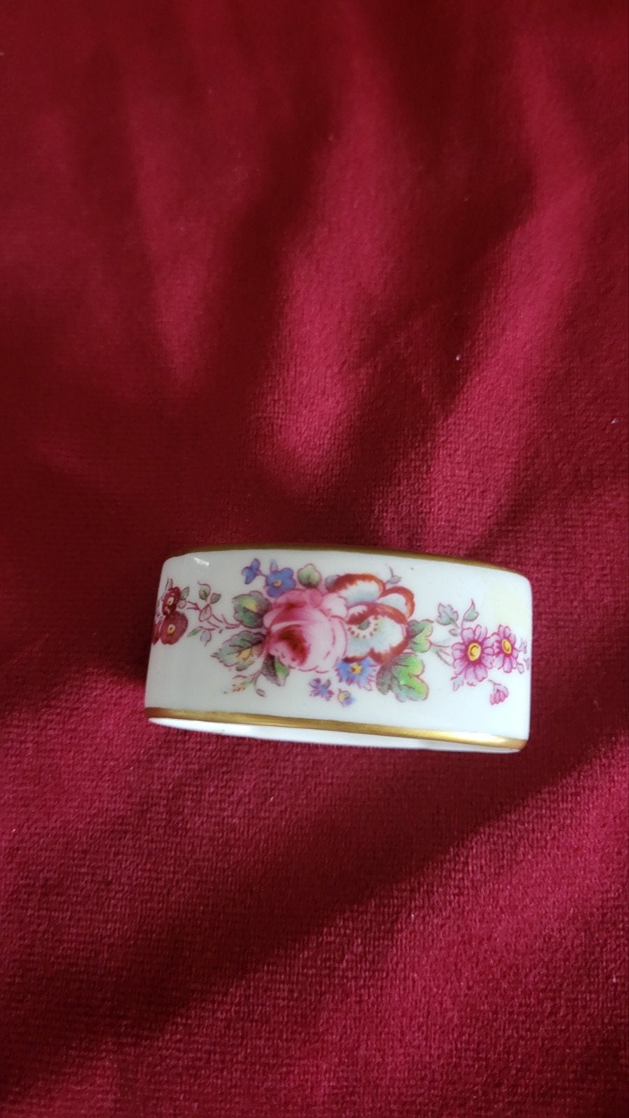 Royal Crown Derby Servetring - Bloemenpatroon, Ophalen of Verzenden