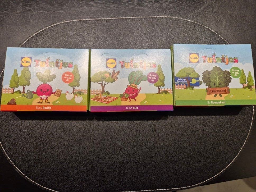 Lidl Tuintjes - Roy Radijs, Billie Biet, Bo Boerenkool, Lidl, Ophalen of Verzenden